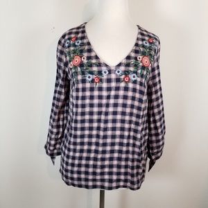 Westport Embroidered Checkered Shirt  Size XL